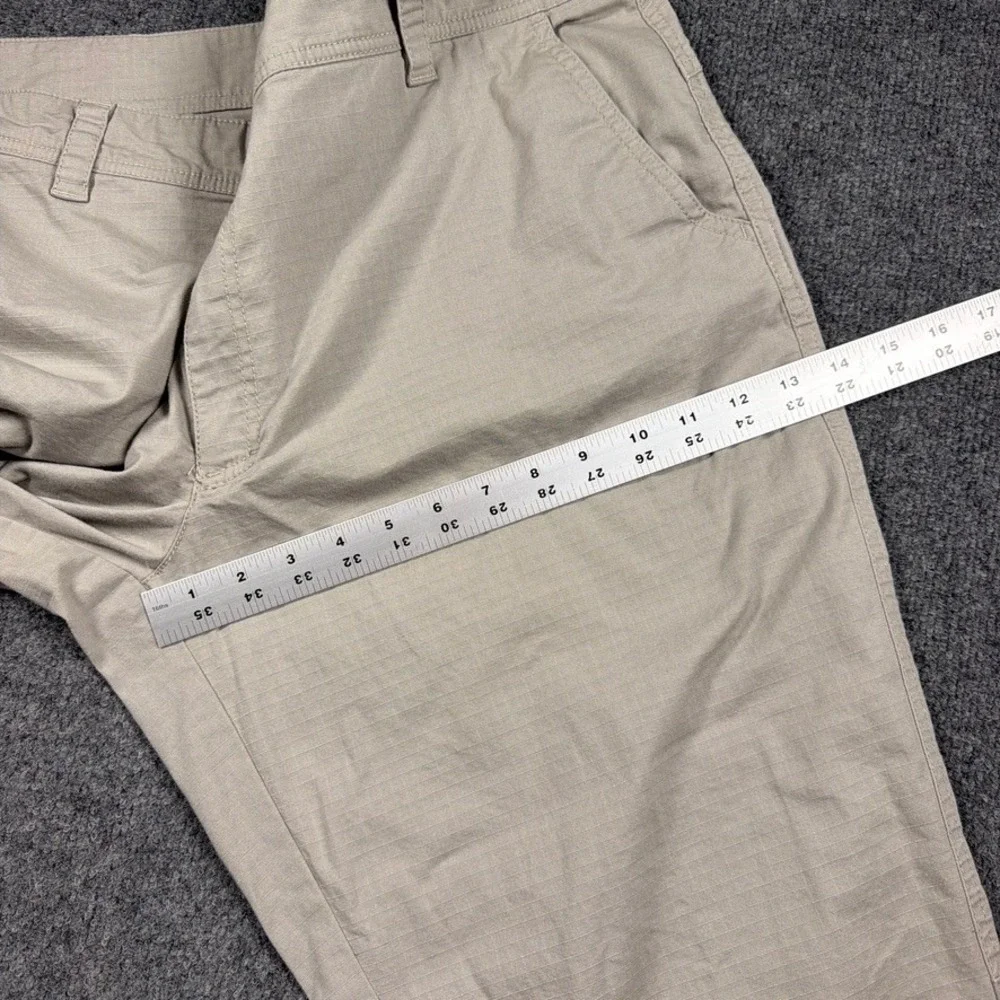 L.L. Bean Ripstop Explorer Pants Mens 42x30 Khaki Stretch Cotton Blend Outdoor